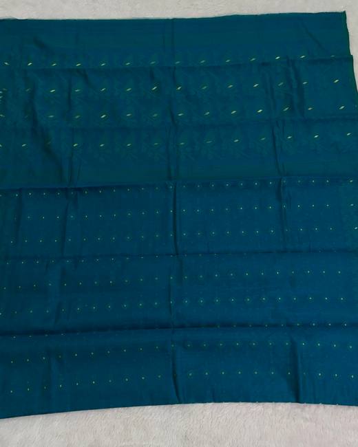 Soft Dhakai Jamdani Saree in Teal